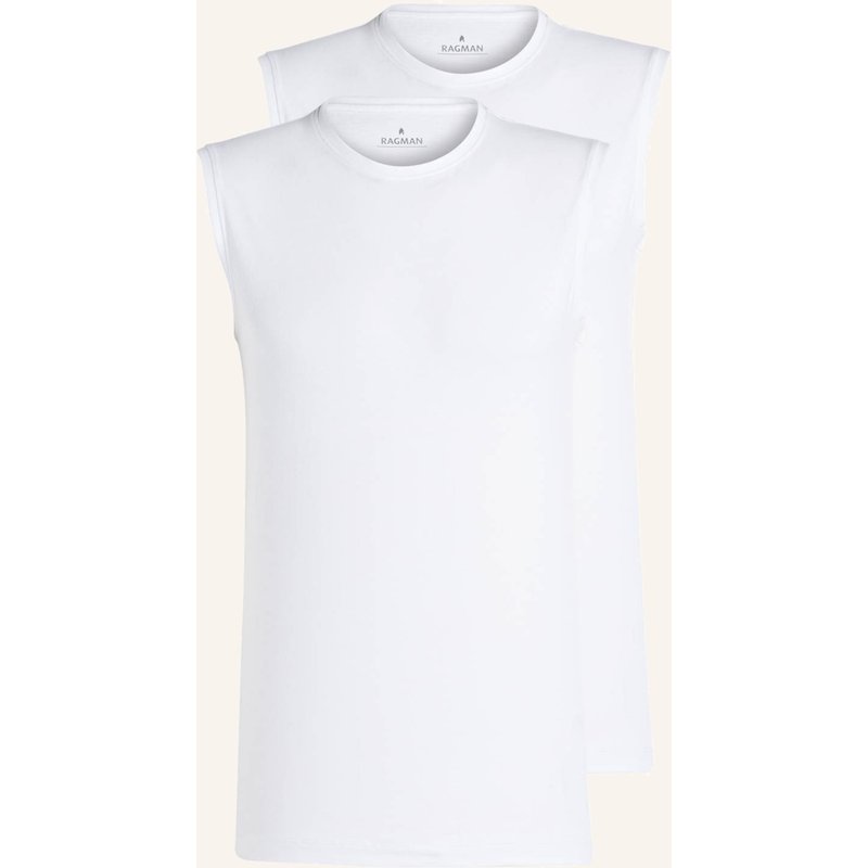 Ragman 2er-Pack Unterhemden weiss