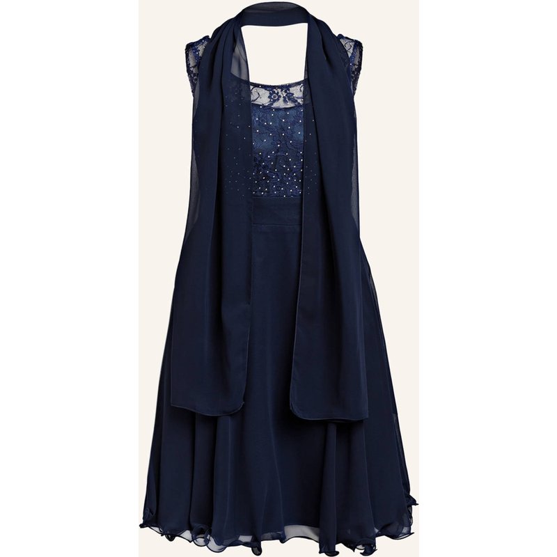 G.O.L. Finest Collection Cocktailkleid Mit Schmucksteinbesatz blau