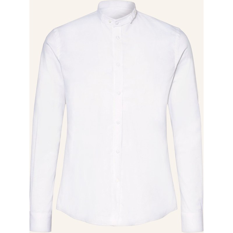 Gottseidank Trachtenhemd Slim Fit Mit Stehkragen weiss