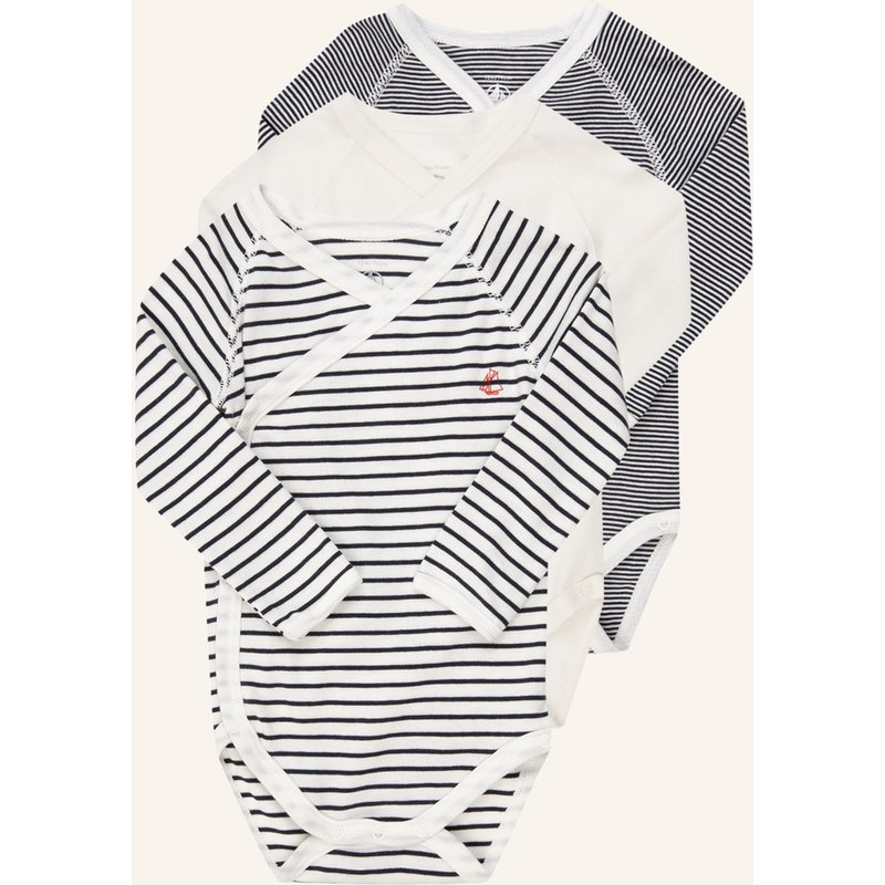 Petit Bateau 3er-Pack Wickelbodies blau