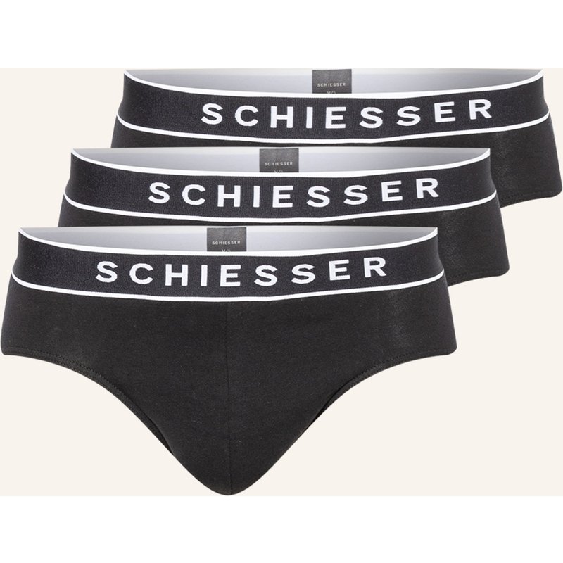 Schiesser 3er-Pack Slips 95/5 schwarz