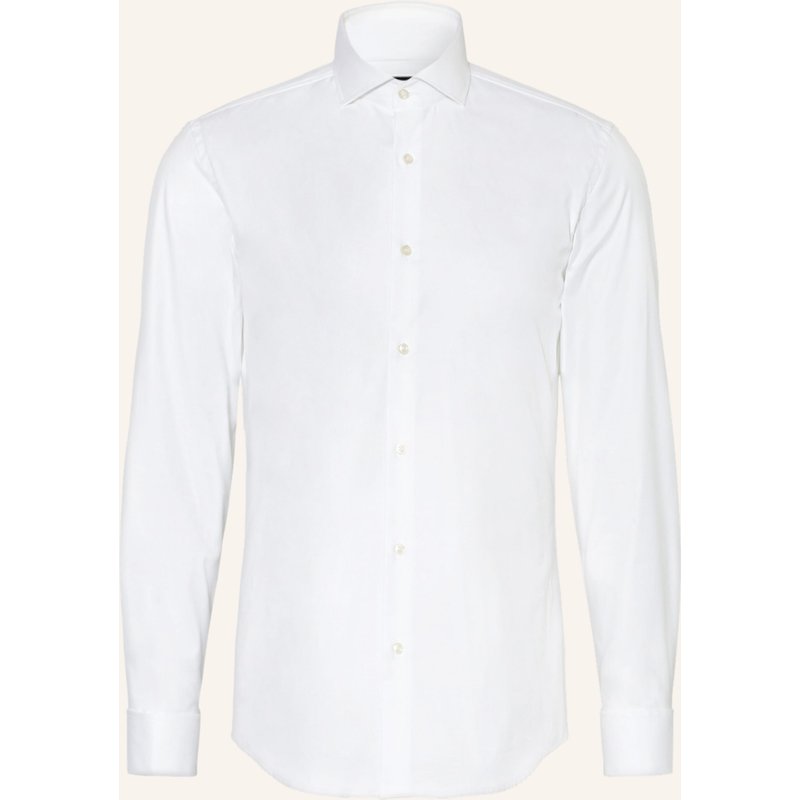 Boss Hemd Hank Slim Fit Mit Umschlagmanschette weiss