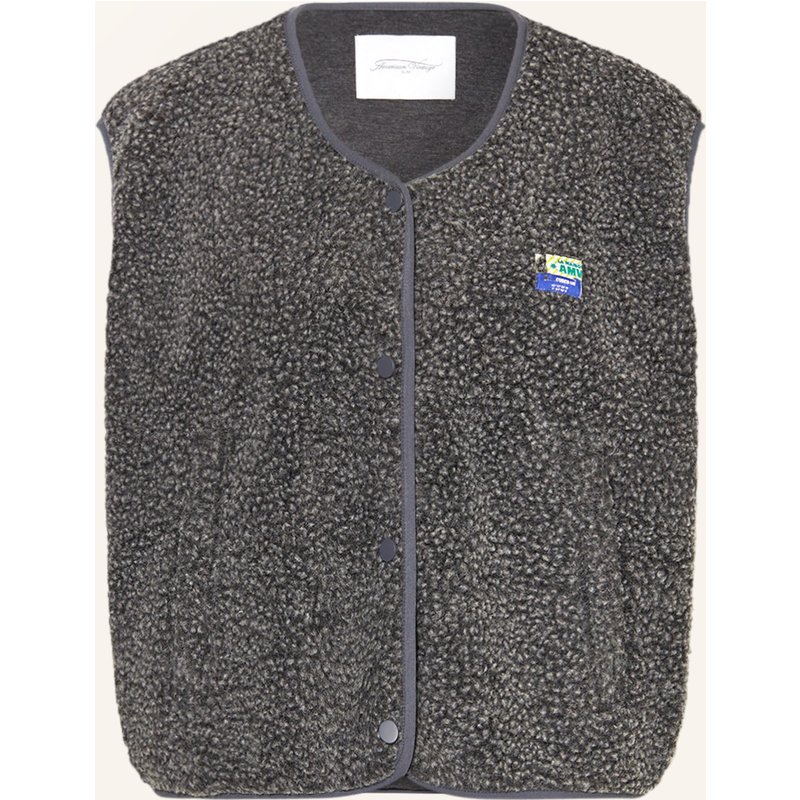 American Vintage Teddyfell-Weste grau