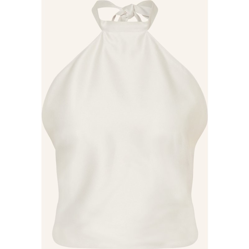Juvia Neckholder-Top Sissy Aus Satin weiss