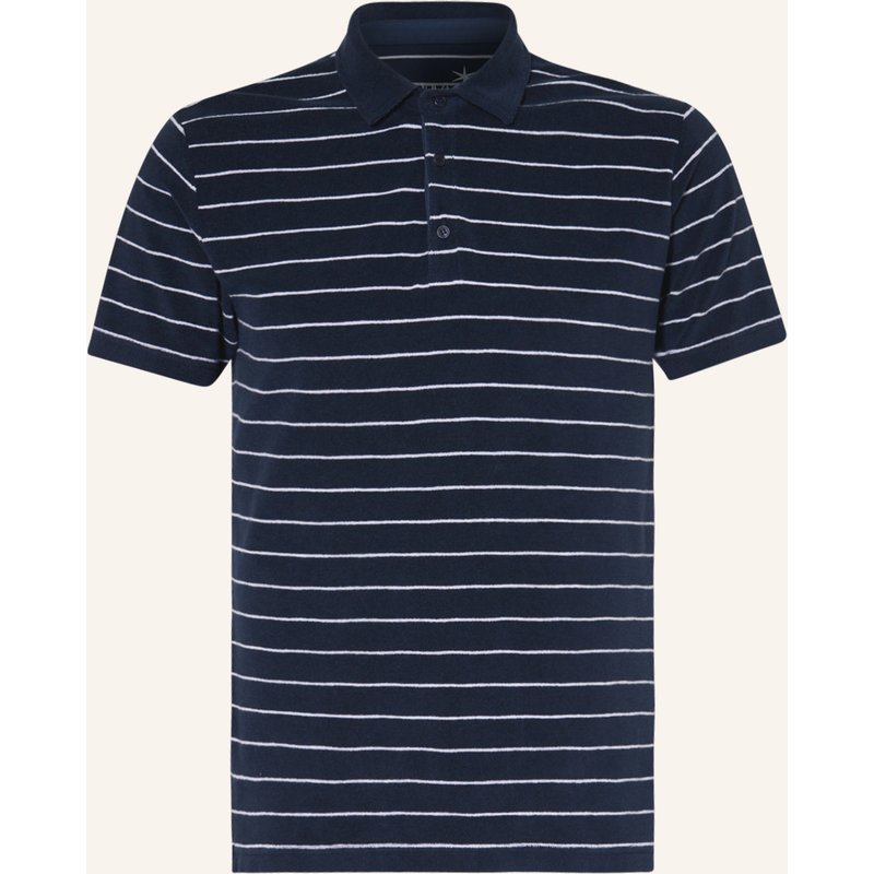 Juvia Frottee-Poloshirt Gaspar blau