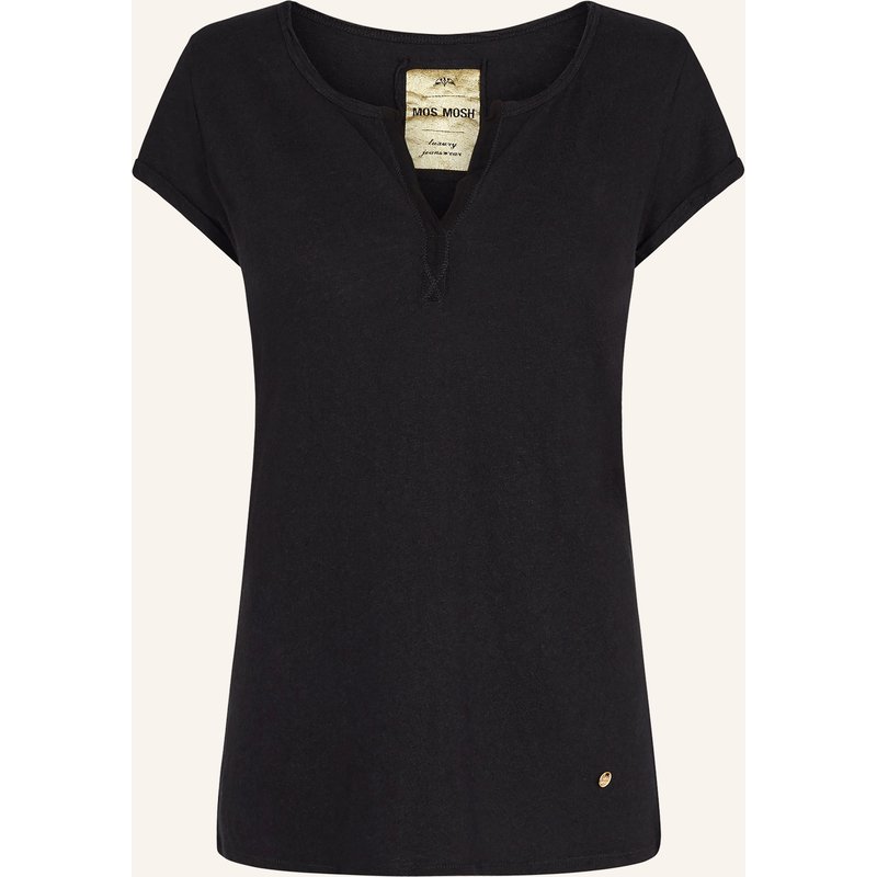 Mos Mosh T-Shirt Troy Mit Leinen schwarz