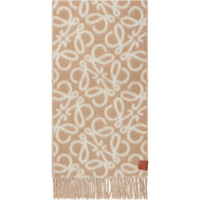 Loewe Schal Anagram Mit Alpaka beige