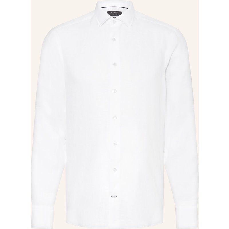 Olymp Signature Leinenhemd Signature Casual Tailored Fit weiss