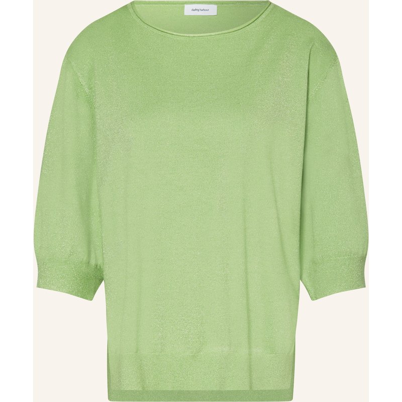 Darling Harbour Pullover Mit 3/4-Arm Und Glitzergarn gruen