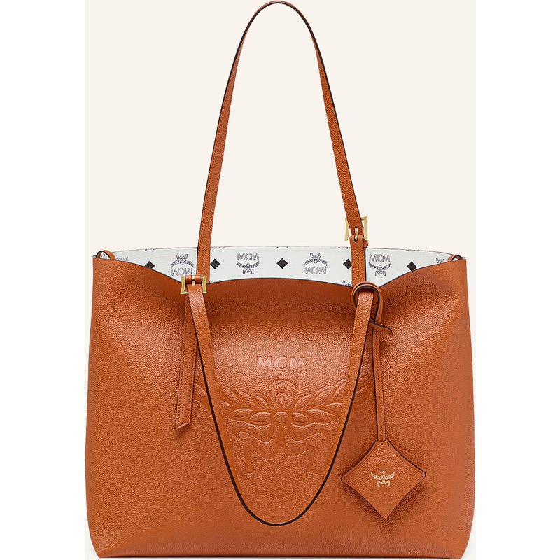 Mcm Shopper Himmel Medium Zum Wenden braun
