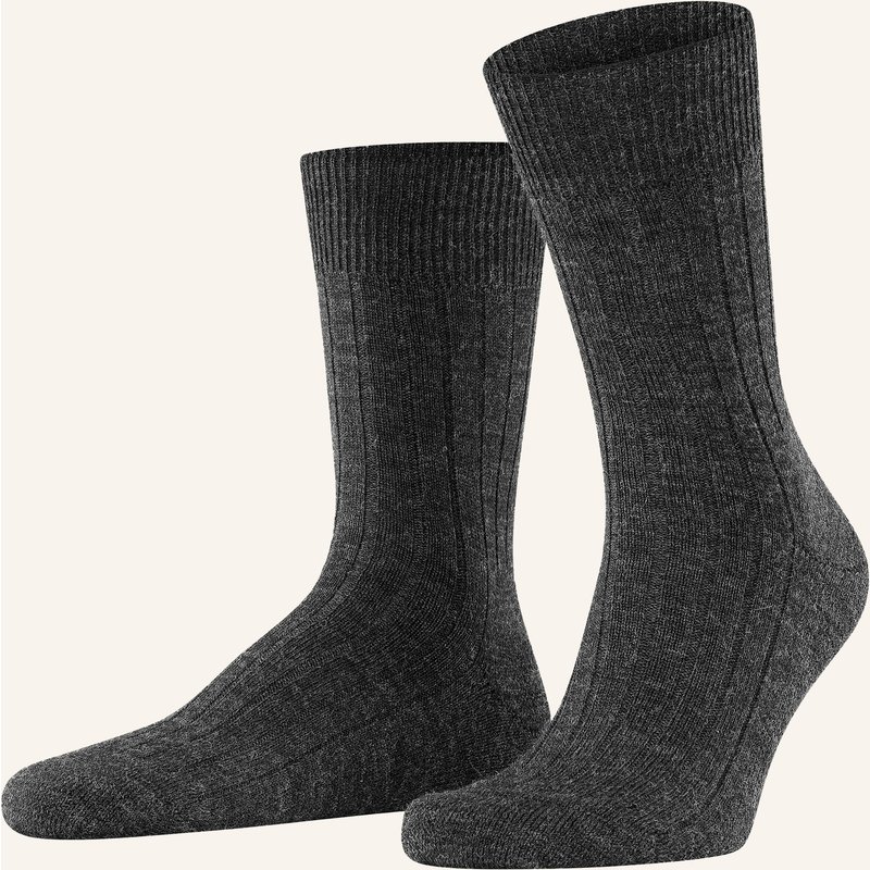 Falke Strümpfe Teppich Im Schuh Aus Merinowolle grau