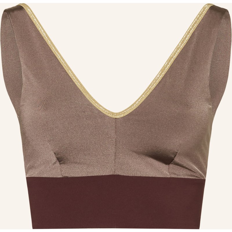 Mymarini Bustier-Bikini-Top Yoga Top Shine Zum Wenden braun