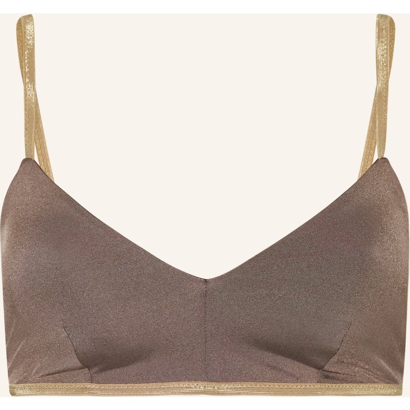 Mymarini Bralette-Bikini-Top Classic Shine Zum Wenden braun
