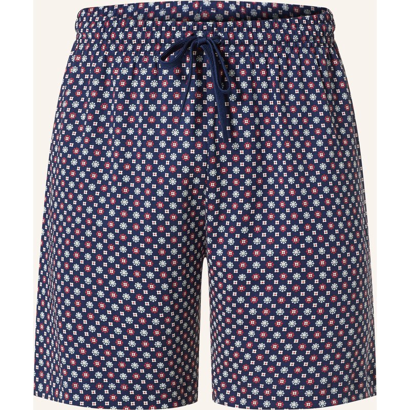 Mey Schlafshorts Serie Tie Minimal blau
