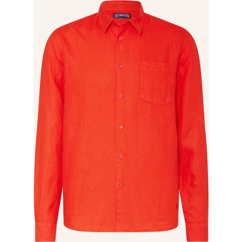 Vilebrequin Leinenhemd Regulrar Fit rot