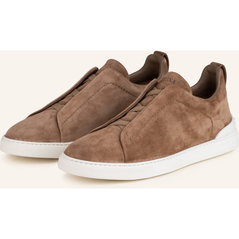Zegna Slip-On-Sneaker Triple Stitch™ beige