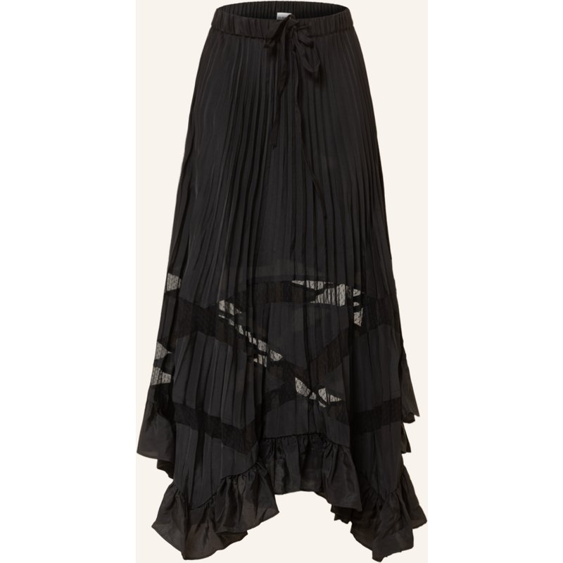 Claudie Pierlot Plisseerock Mit Mesh schwarz