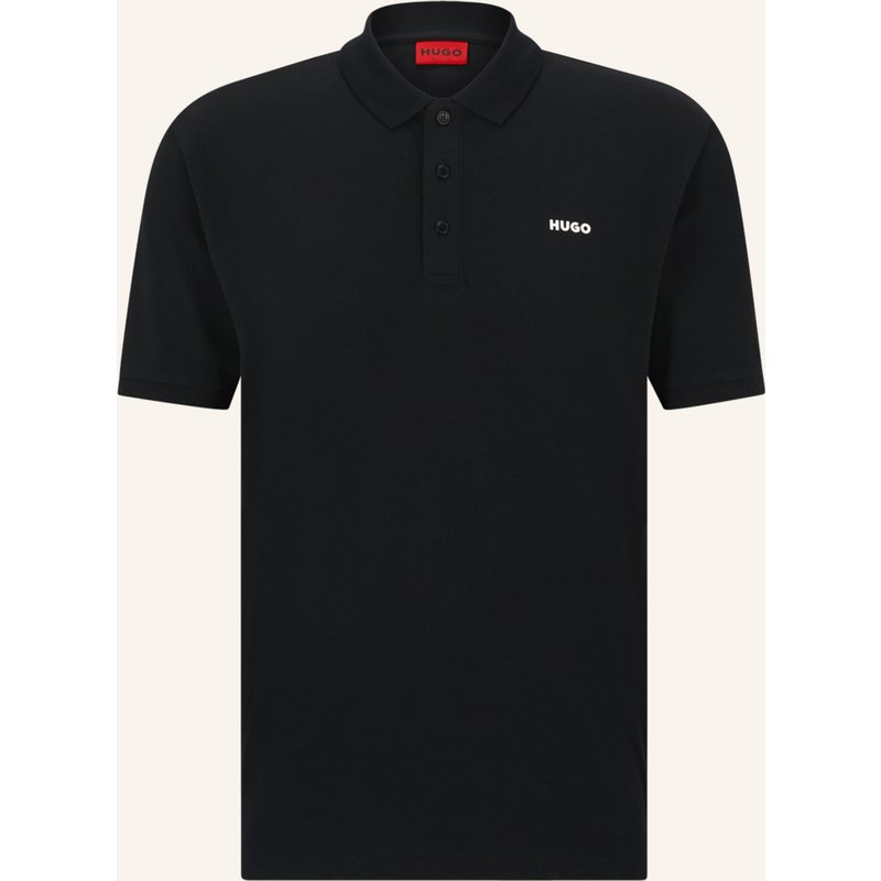 Hugo Piqué-Poloshirt Donos Regular Fit schwarz