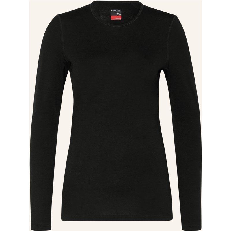 Icebreaker Funktionswäsche-Shirt 260 Tech Aus Merinowolle schwarz