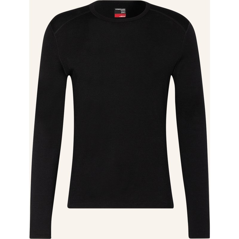 Icebreaker Funktionswäsche-Shirt 260 Tech Aus Merinowolle schwarz