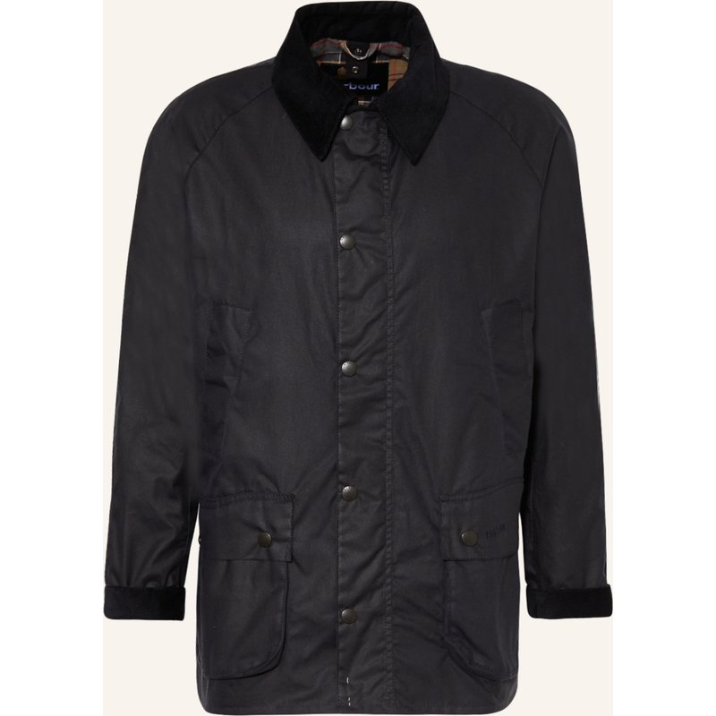 Barbour Fieldjacket Ashby Wax blau