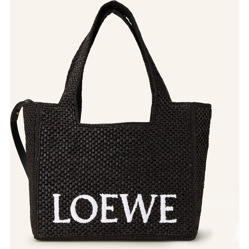 Loewe Shopper Font Tote Medium schwarz