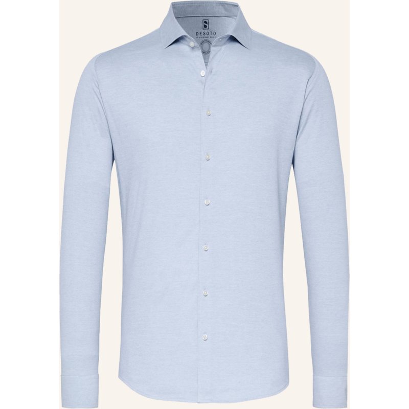 Desoto Jerseyhemd Slim Fit blau