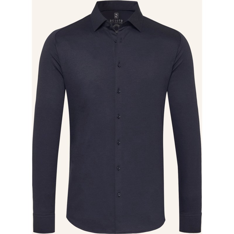 Desoto Jerseyhemd Slim Fit blau
