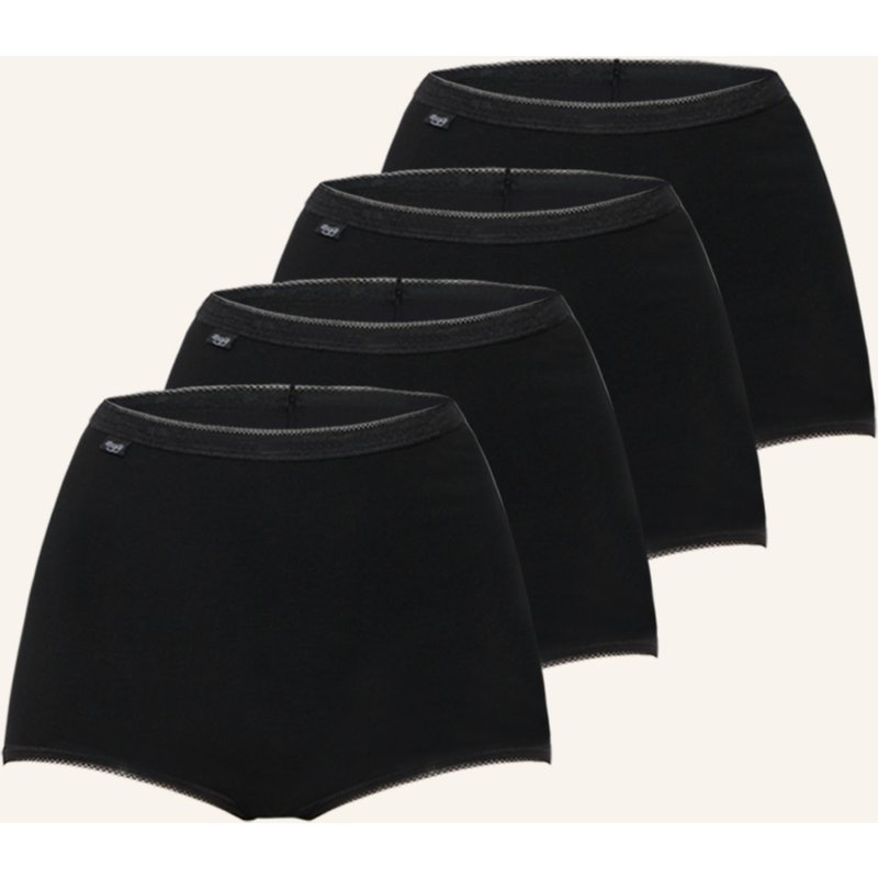 Sloggi 4er-Pack Taillenslips Basic+ schwarz