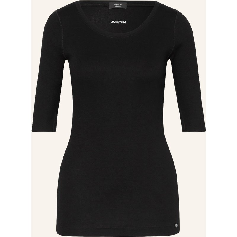 Marc Cain Feinripp-Shirt schwarz
