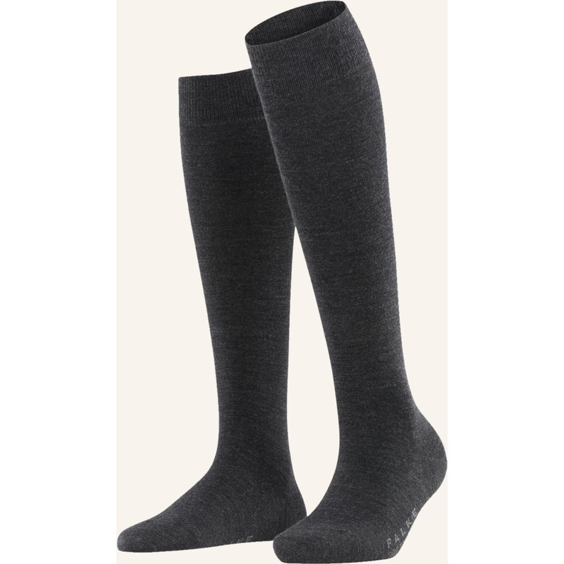 Falke Kniestrümpfe Softmerino Mit Merinowolle grau