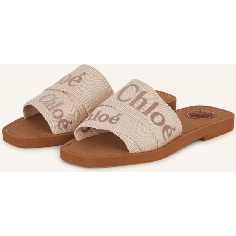 Chloé Pantoletten Woody beige