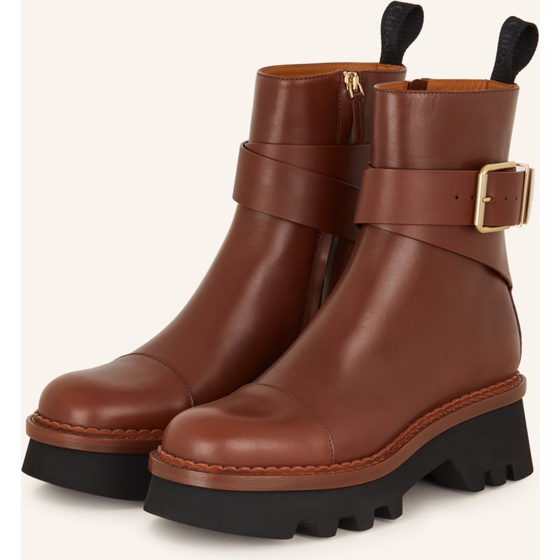 Chloé Plateau-Boots Owena braun