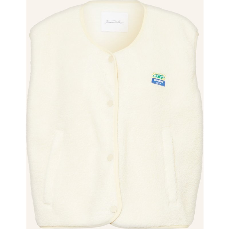 American Vintage Teddyfell-Weste weiss