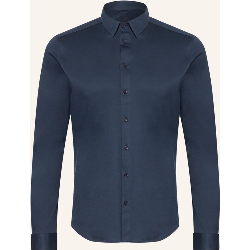 Mos Mosh Gallery Jerseyhemd Marco Extra Slim Fit blau