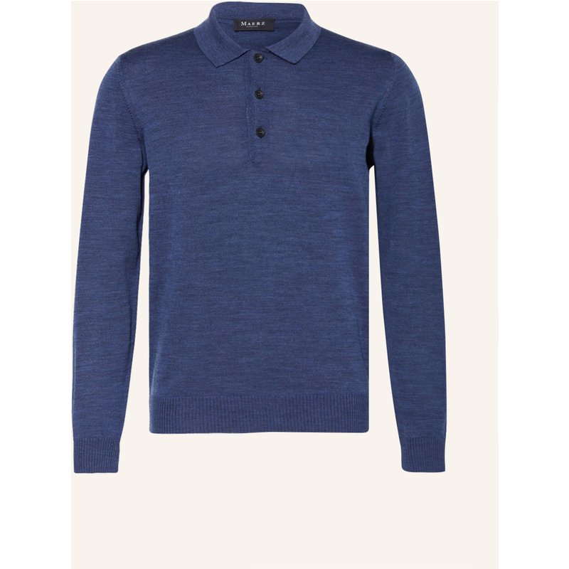 Maerz Muenchen Strick-Poloshirt silber