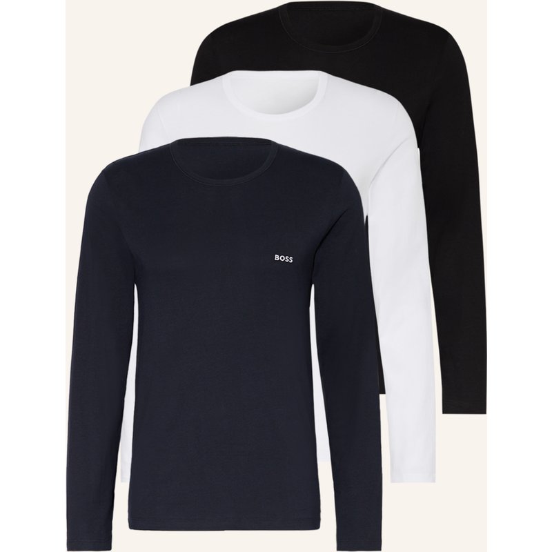 Boss 3er-Pack Longsleeves weiss