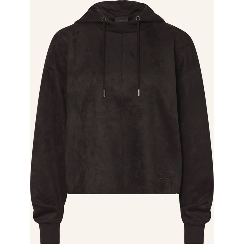 Guess Hoodie Zorina In Lederoptik schwarz