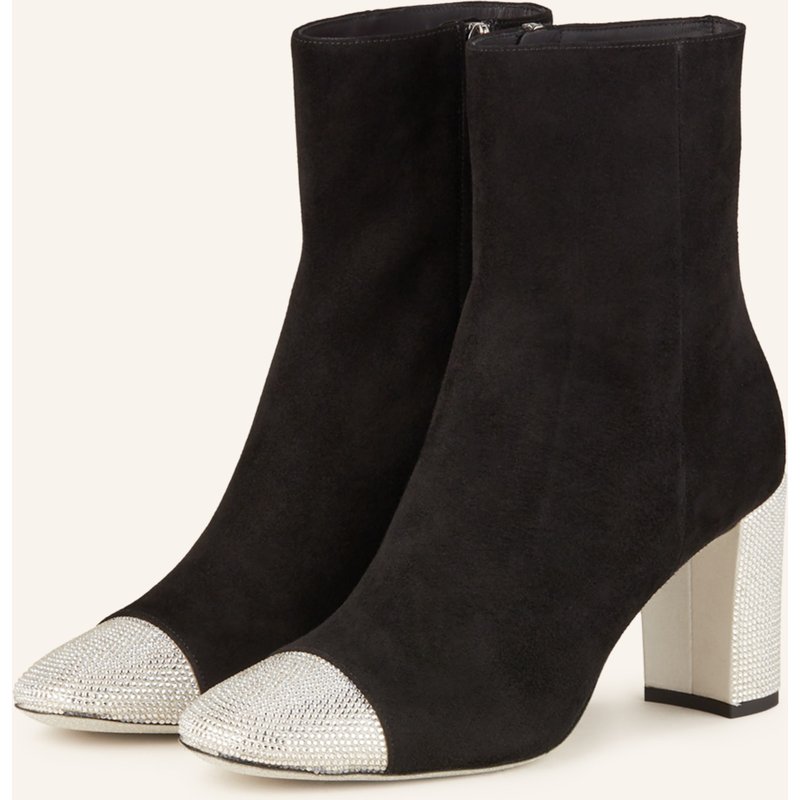 Rene Caovilla Stiefeletten Mit Schmucksteinen schwarz