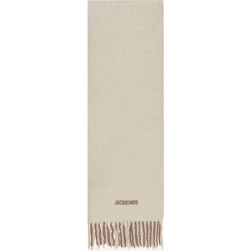 Jacquemus Alpaka-Schal L Echarpe Moisson beige
