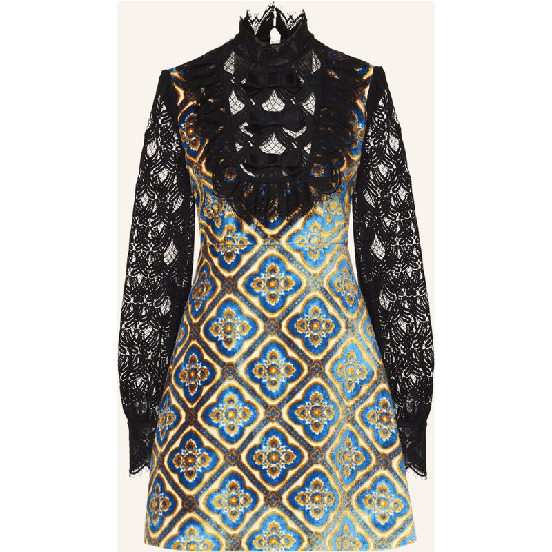 Etro Kleid Im Materialmix schwarz