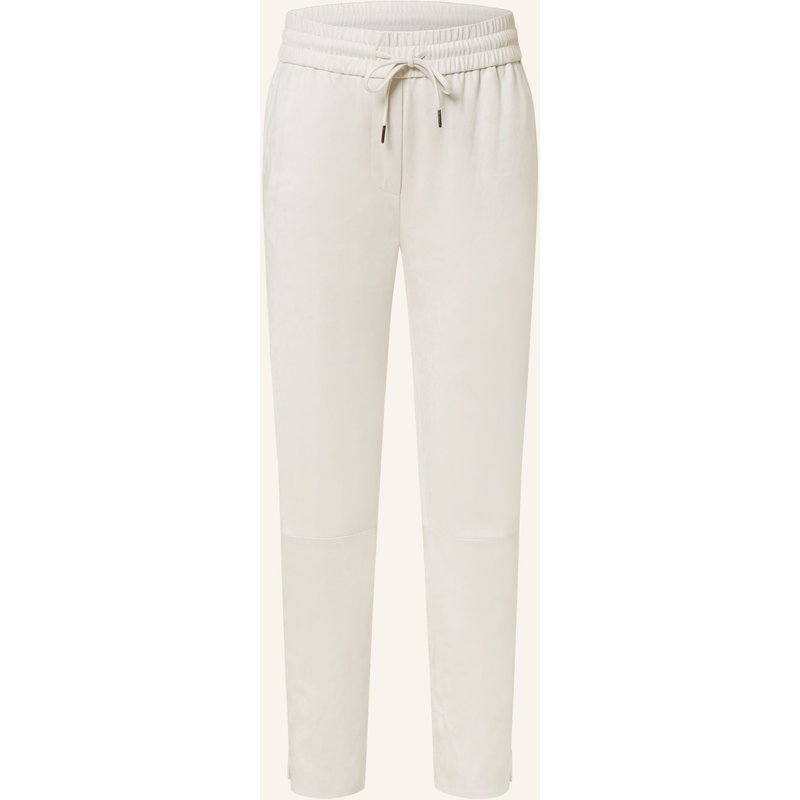 Juvia Hose Im Jogging-Stil In Lederoptik weiss