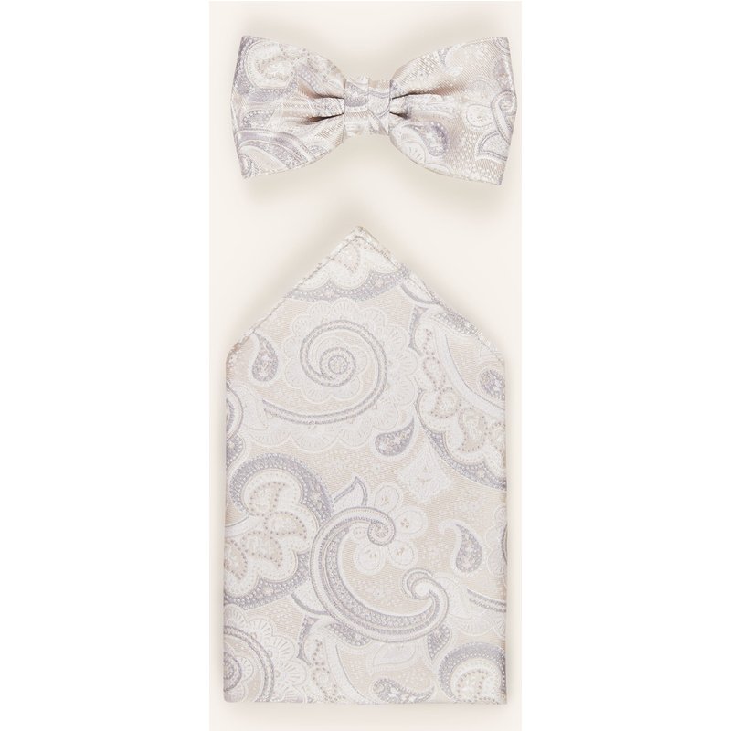 Prince Bowtie Set: Fliege Und Einstecktuch beige