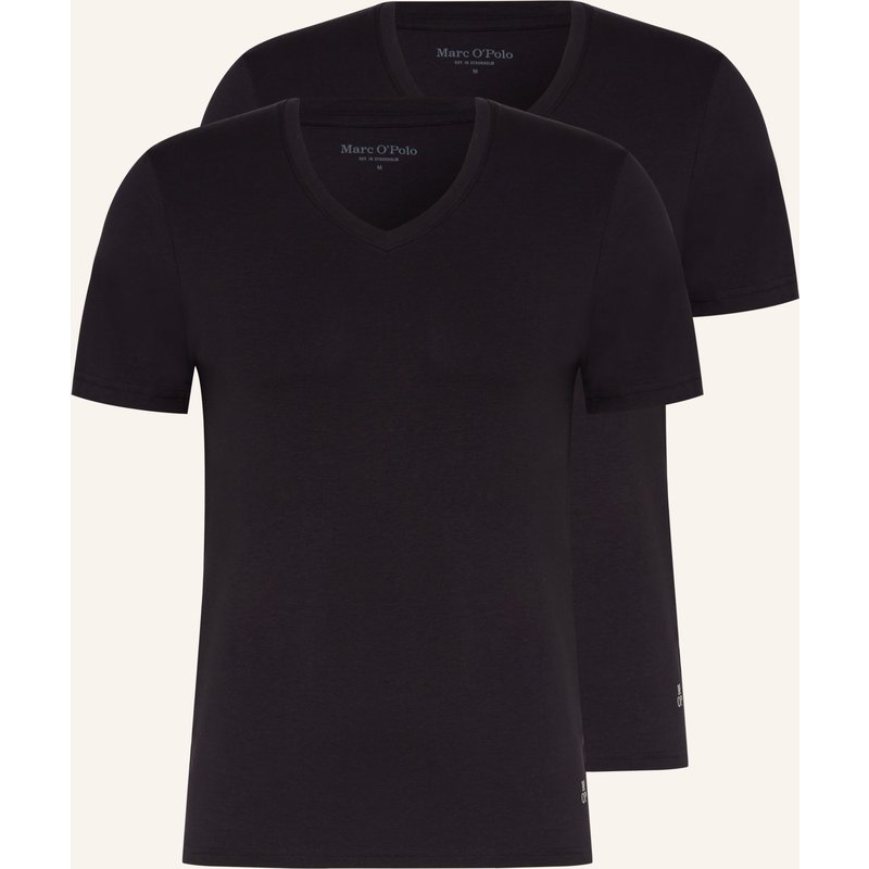 Marc O'polo 2er-Pack V-Shirts schwarz
