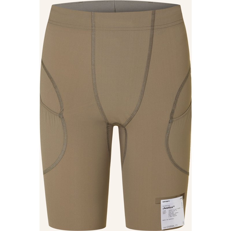 Satisfy Laufshorts Justice Cargo Half Tights beige