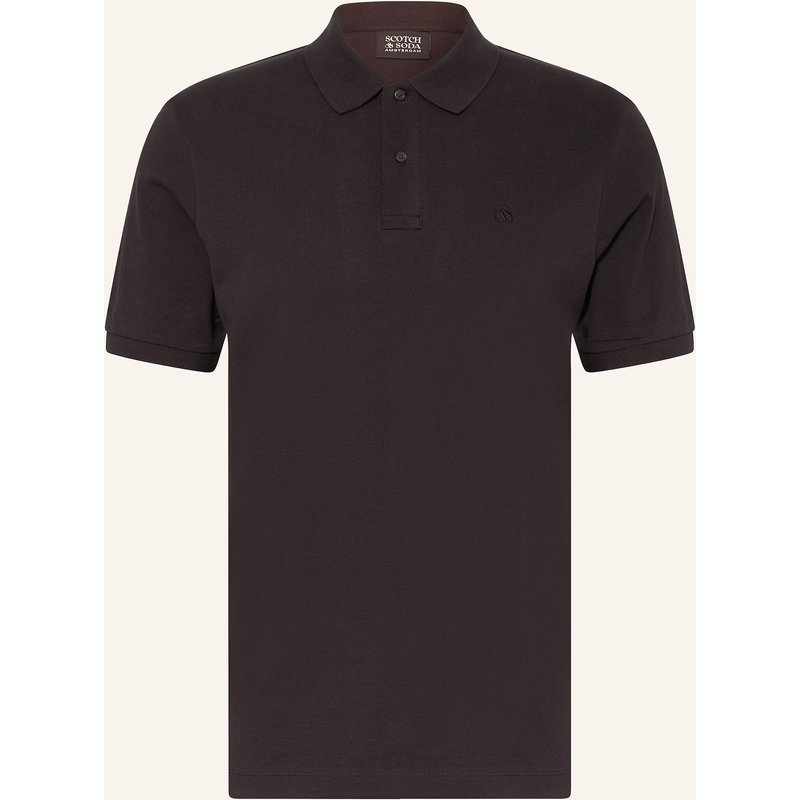 Scotch & Soda Pique-Poloshirt schwarz