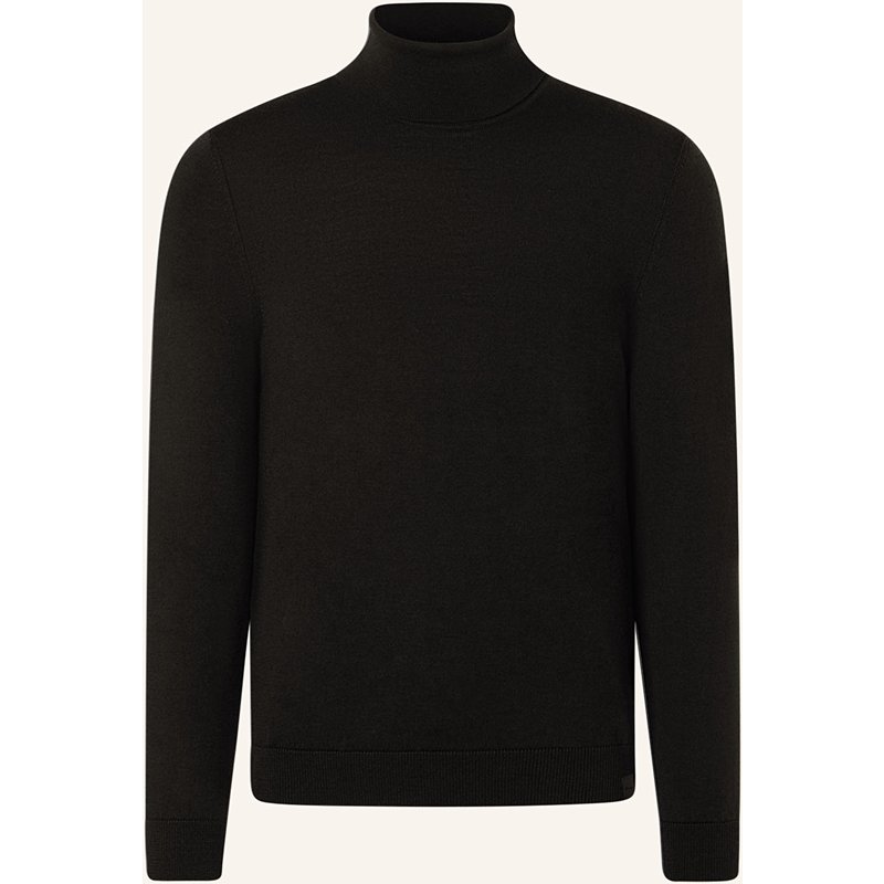 Maerz Muenchen Rollkragenpullover Aus Merinowolle schwarz