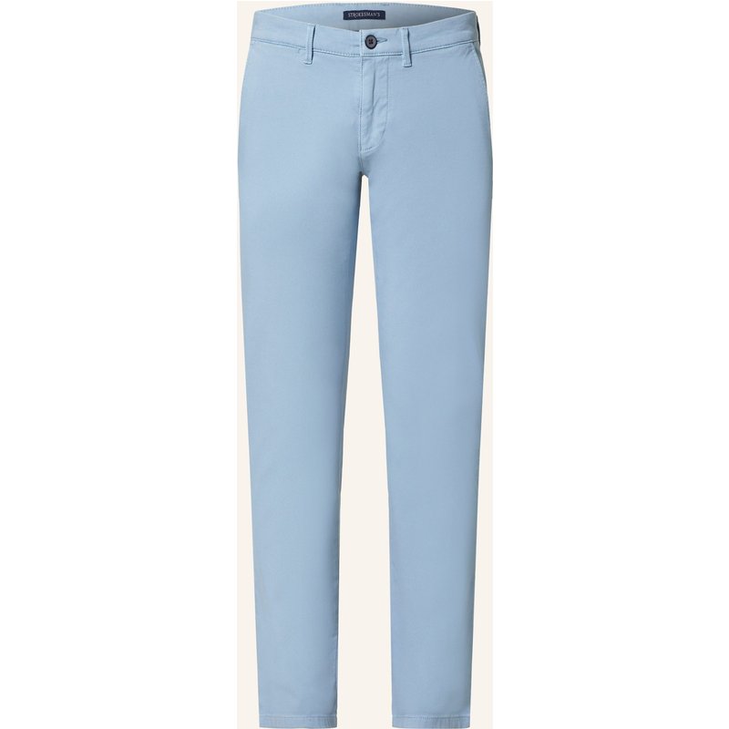 Strokesman's Piqué-Chino Slim Fit blau