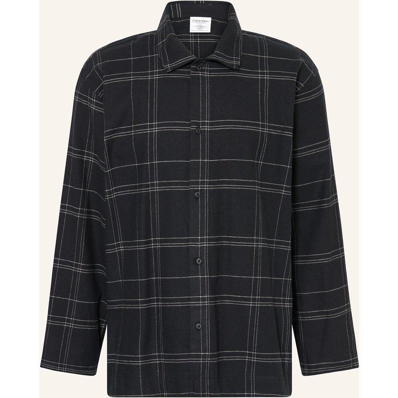Calvin Klein Schlafshirt Aus Flanell grau