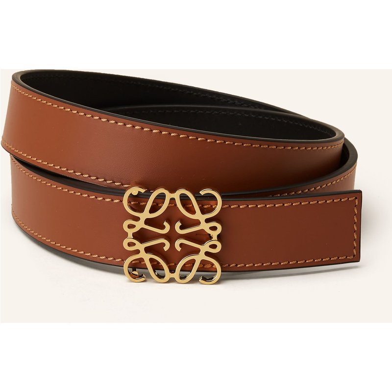 Loewe Ledergürtel Anagram braun